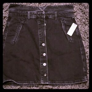 Anthropologie Black Jean skirt NWT